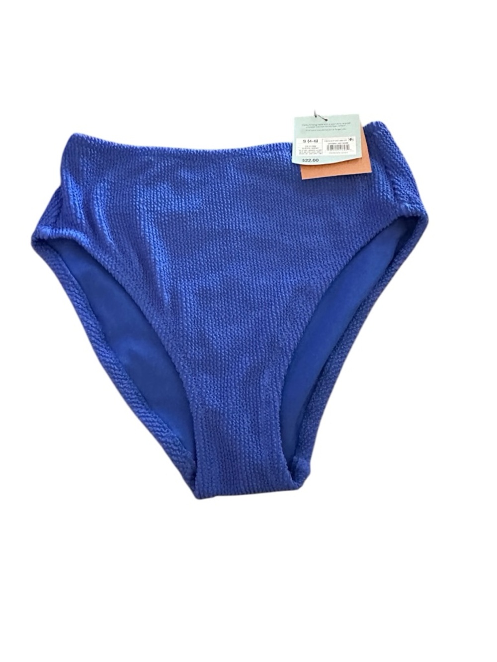 SHADE & SHORE Blue Bikini Bottoms Only High Waist
